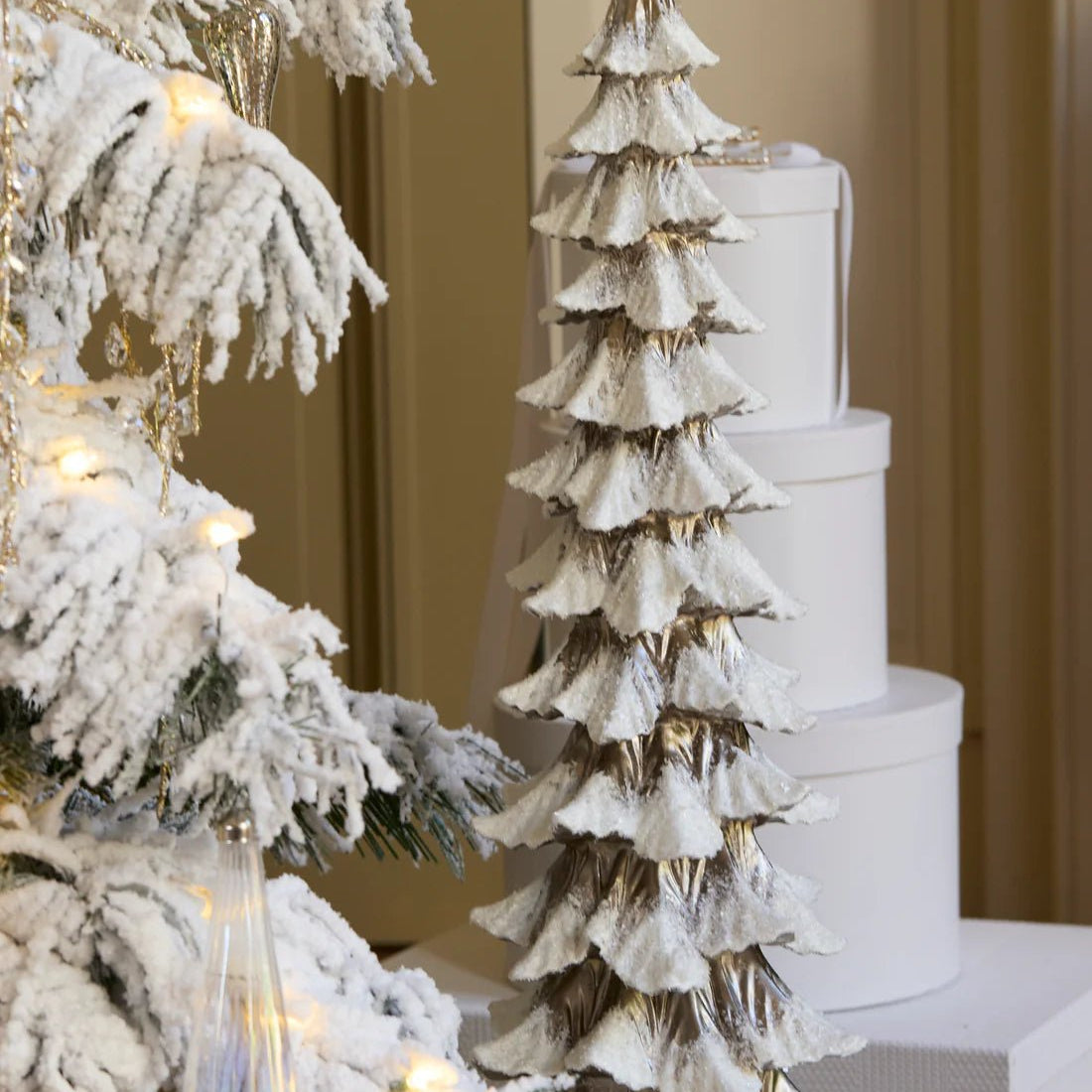56.4CM LAYERED NORDIC TREE SILVER - Pure Apotheca