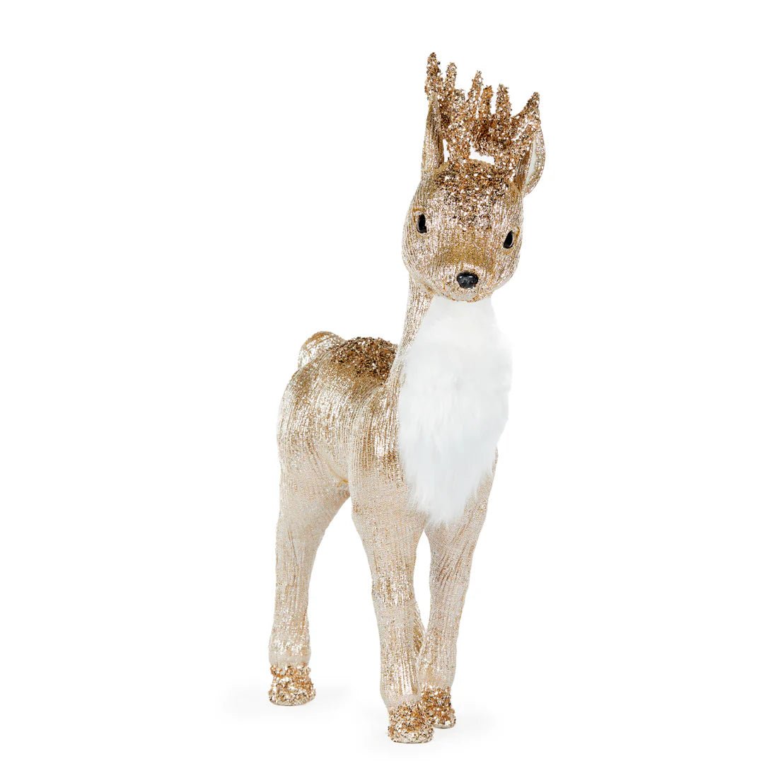 56cm Standing Fabric Reindeer Champagne - Pure Apotheca