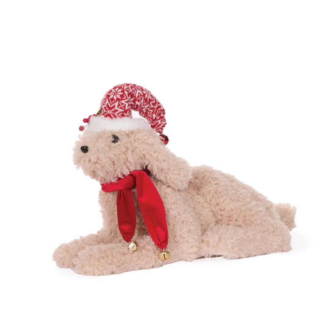 59 CM LYING LABRADOODLE WITH SCARF - Pure Apotheca