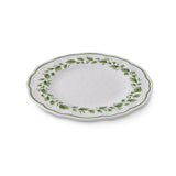 CECILE WHITE/GREEN MELAMINE SMALL PLATE