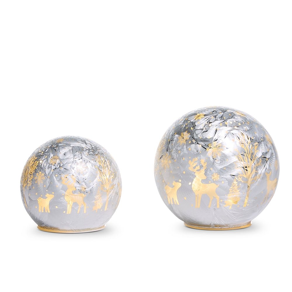 6" Lighted Forest Scene Orbs Set/2 - Pure Apotheca