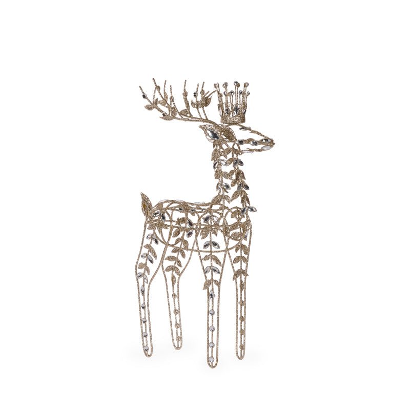 60 CM CHAMPAGNE JEWELED REINDEER - Pure Apotheca