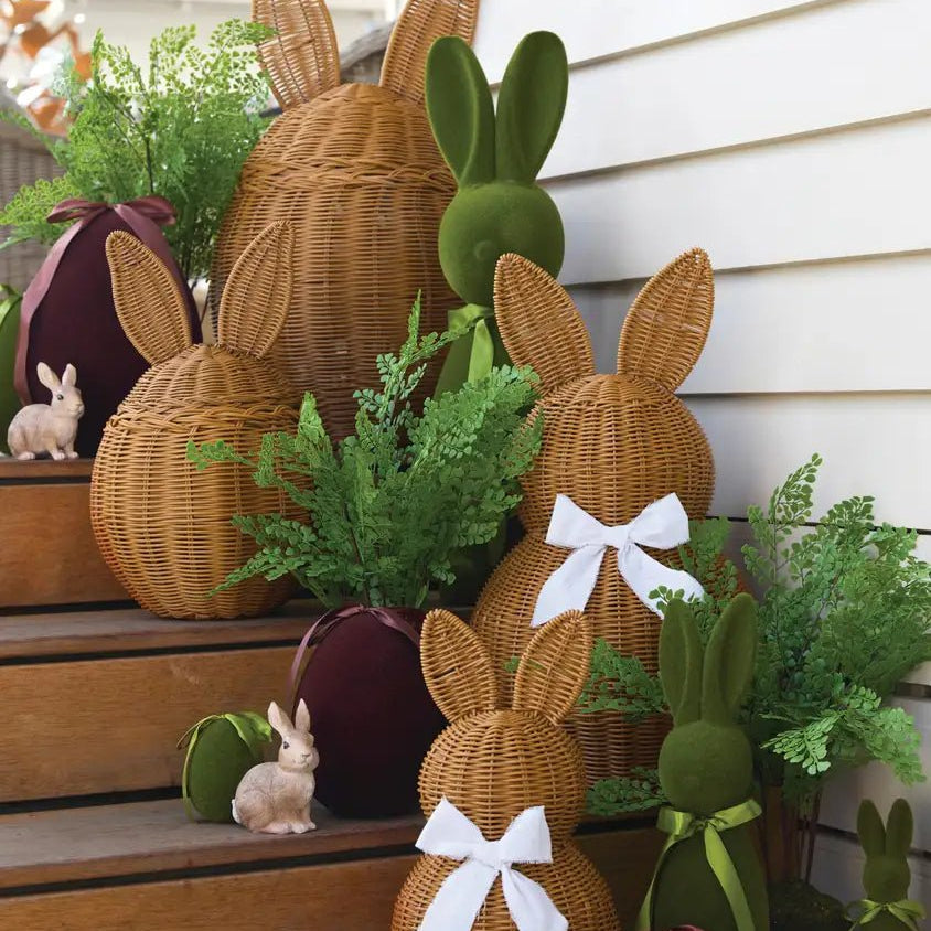 60 CM WOVEN BUNNY WITH BOW - Pure Apotheca