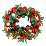 60cm Red Gold Festive Wreath - Pure Apotheca