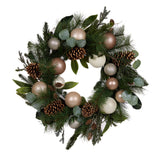 61 CM COPPER HUES BAUBLE WREATH - Pure Apotheca