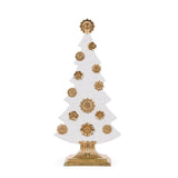 62 CM WHITE AND GOLD ROSETTE TREE - Pure Apotheca