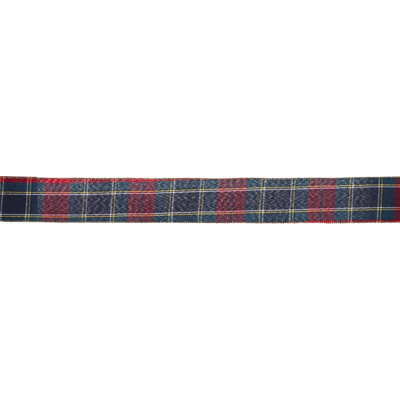 6.3 CM GREEN AND RED VELVET TARTAN RIBBON - Pure Apotheca