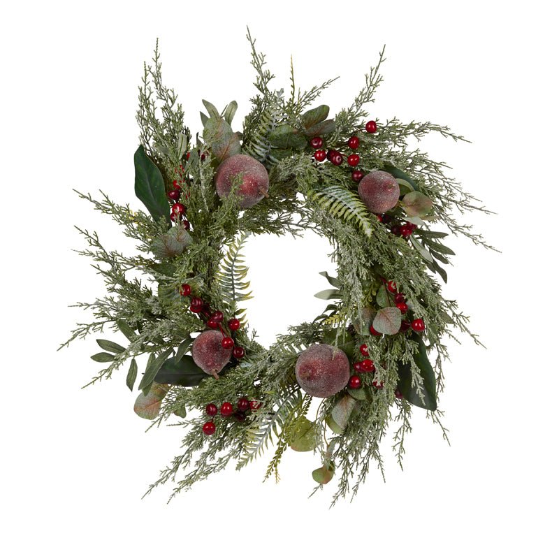 63 CM PARTRIDGE PEAR WREATH - Pure Apotheca