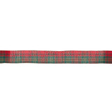 6.3 CM RED AND GREEN VELVET TARTAN RIBBON - Pure Apotheca