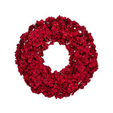 65 CM DEEP RED HYDRANGEA WREATH - Pure Apotheca