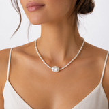 Abbey Baroque & Rice Pearl Necklace