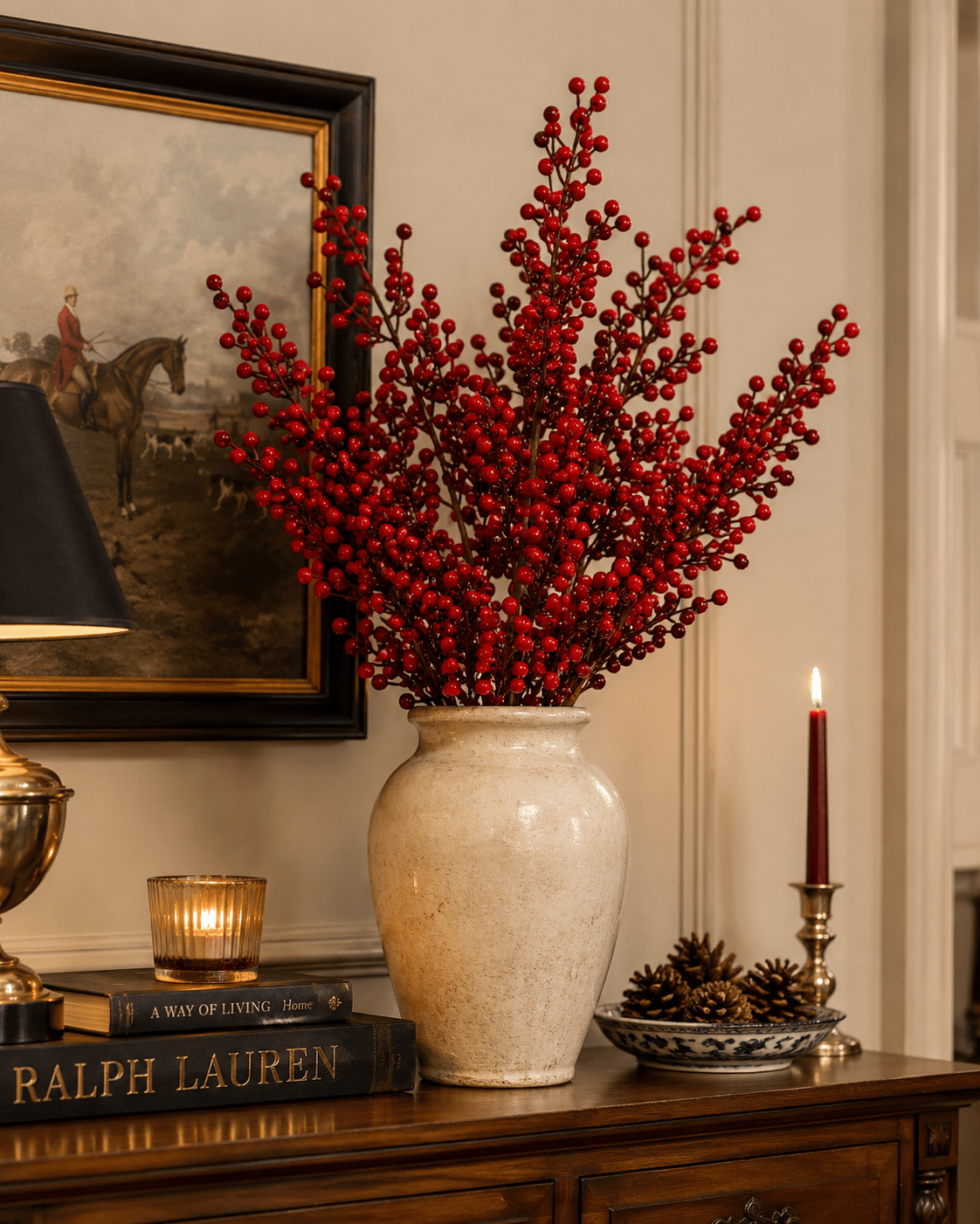 66cm Red Berry Pick - Pure Apotheca
