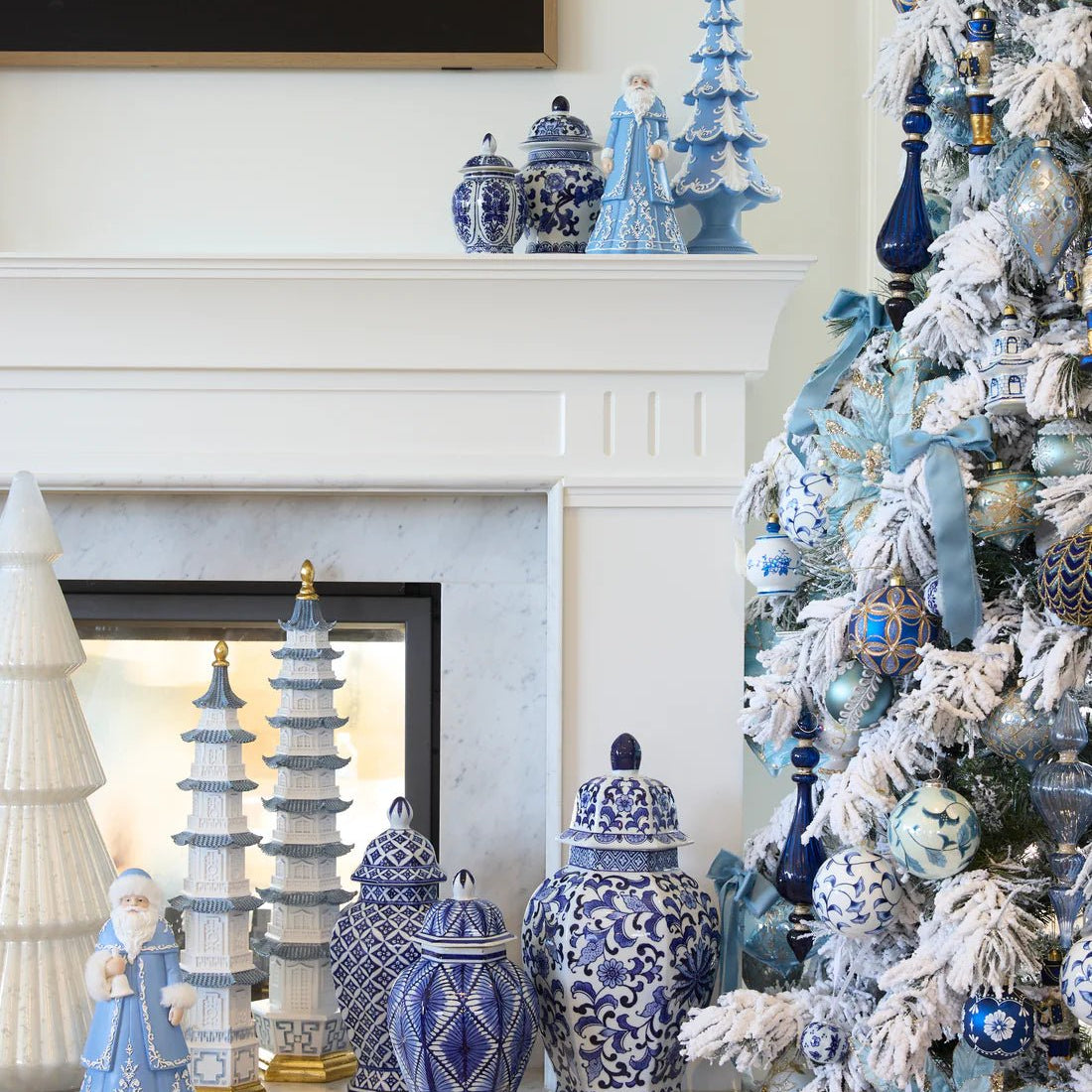 67 CM BLUE AND WHITE PAGODA - Pure Apotheca