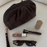 Sarski Makeup Bag Suedette Chocolate