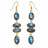 Vintage Crystal Drop Blue/Gold
