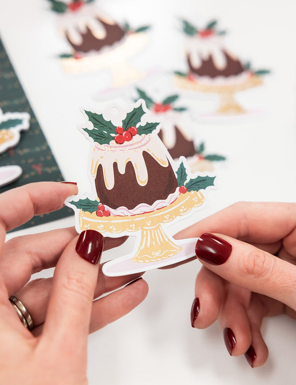 6pk Christmas Gift Tags - Christmas Pudding - Pure Apotheca