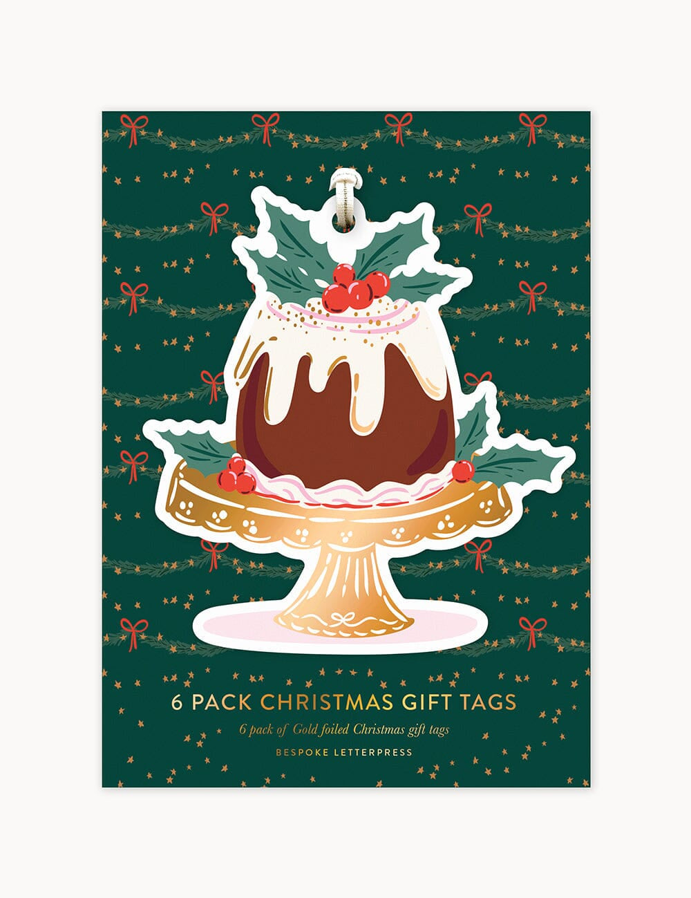 6pk Christmas Gift Tags - Christmas Pudding - Pure Apotheca