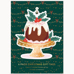 6pk Christmas Gift Tags - Christmas Pudding - Pure Apotheca