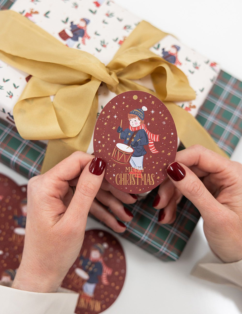 6pk Christmas Gift Tags - Drummer Boy - Pure Apotheca