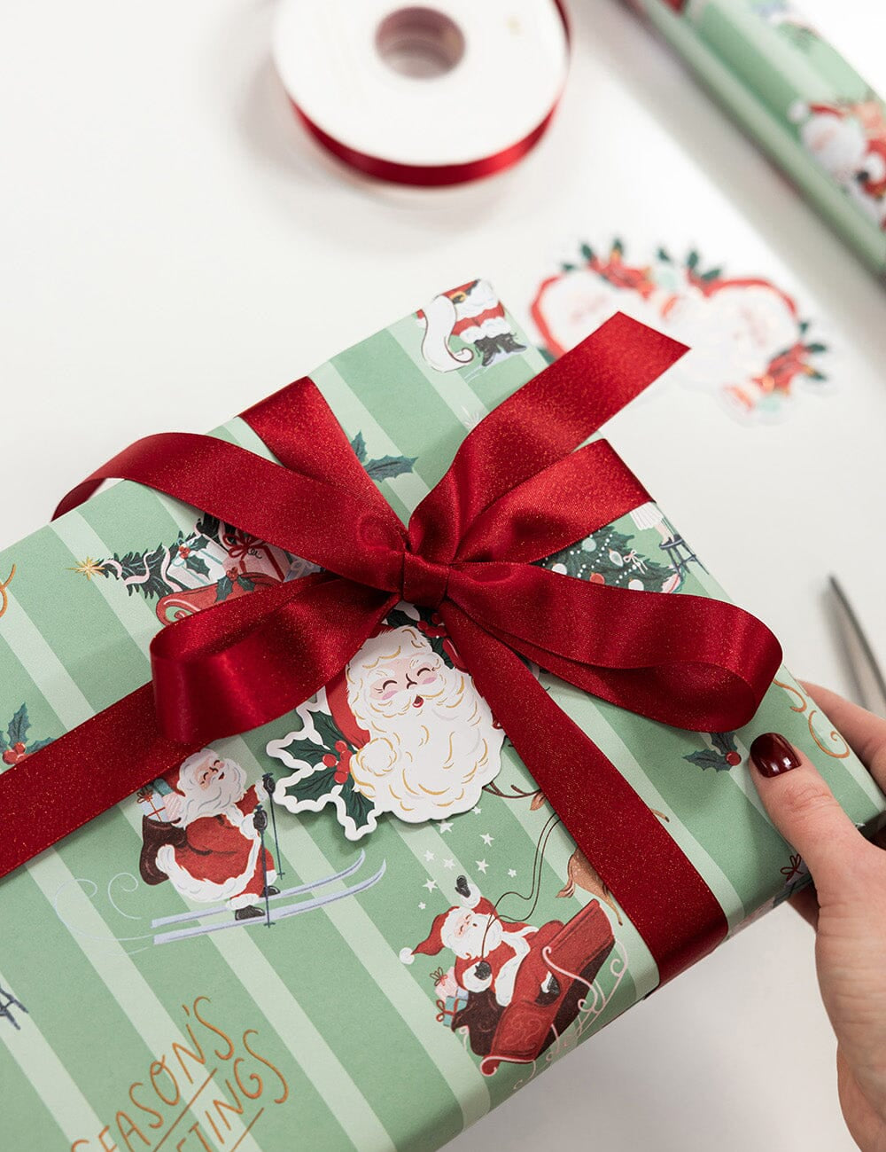 6pk Christmas Gift Tags - Jingle Bells Santa - Pure Apotheca