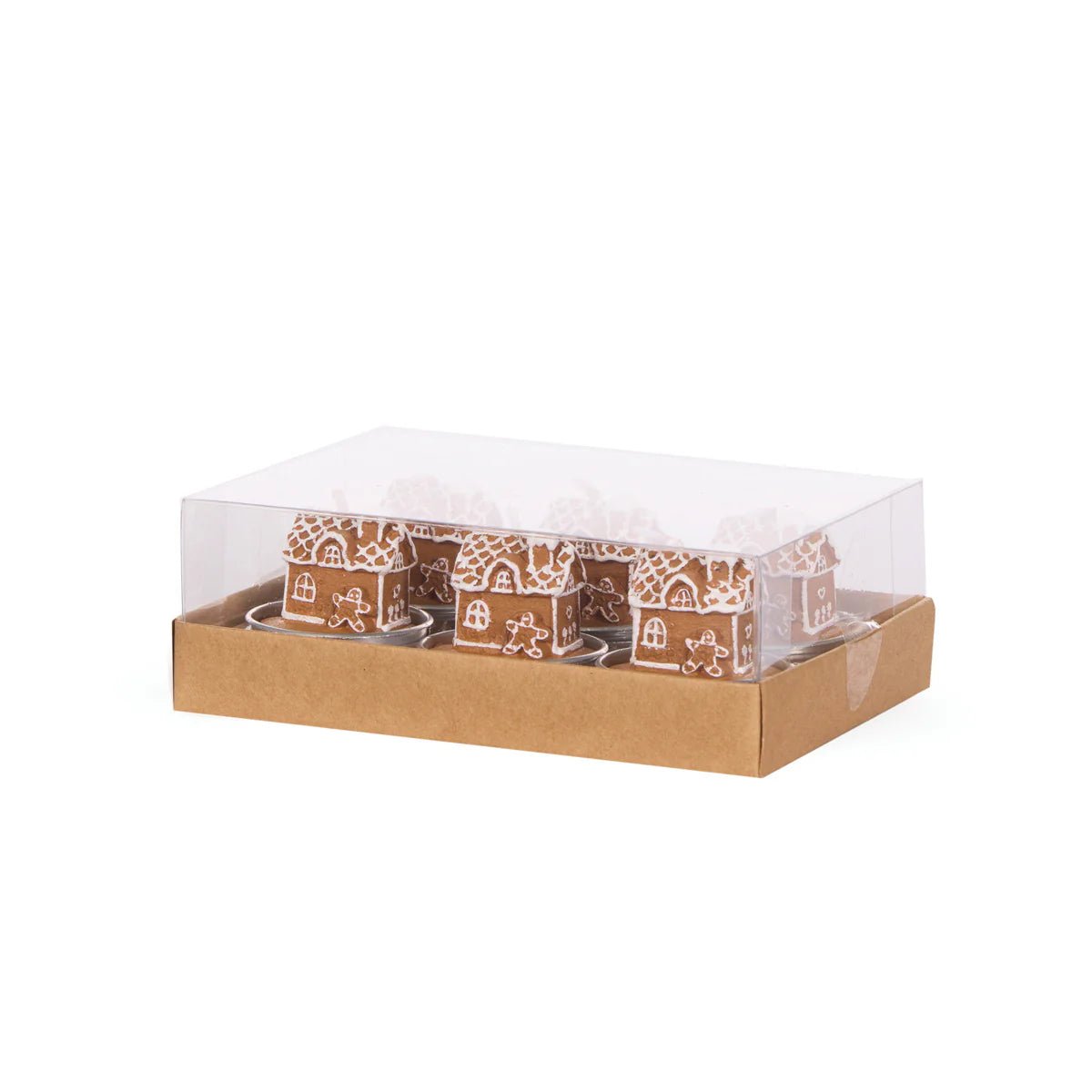 6/PK GINGERBREAD HOUSE TEALIGHT CANDLES - Pure Apotheca
