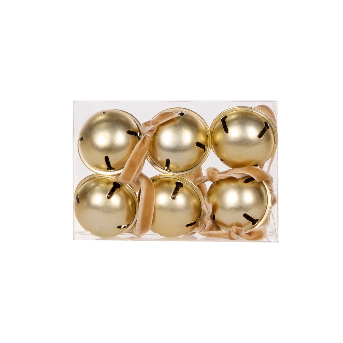 6PK METALLIC GOLD BELLS HANGING - Pure Apotheca