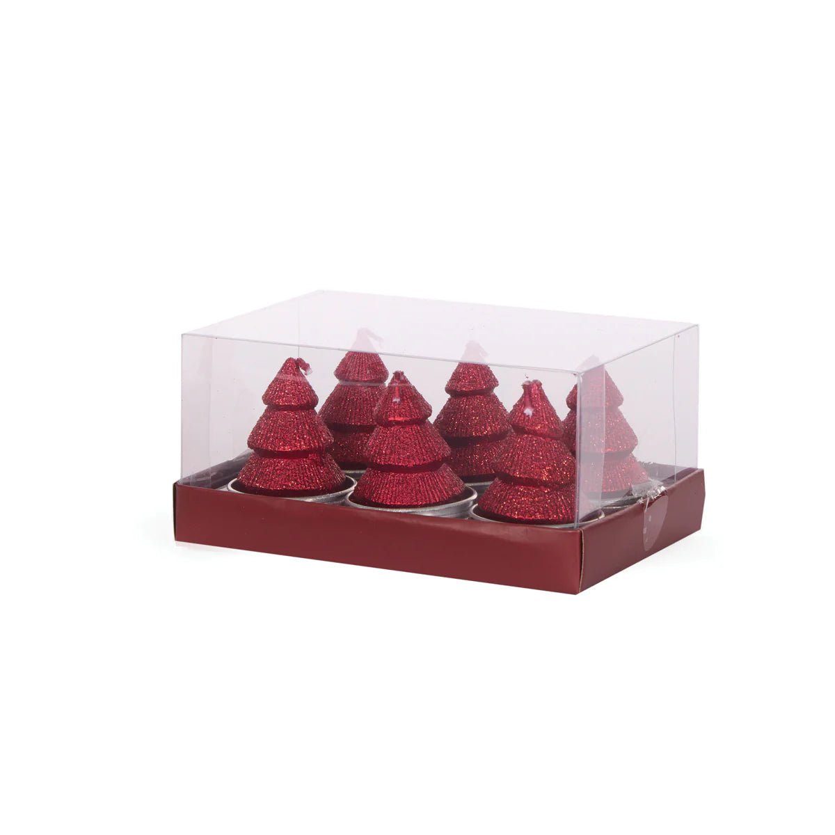 6/PK RED TREE TEALIGHTS - Pure Apotheca