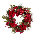 70 CM LUXE RED MAGNOLIA WREATH - Pure Apotheca