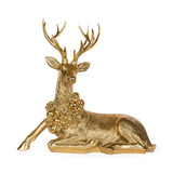 72 CM BRONZE SITTING HARVEST REINDEER - Pure Apotheca