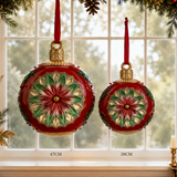 Vintage Red Round Bauble XL Hanging 38cm