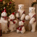 Fair Isle Knit Standing Polar Bear 42cm