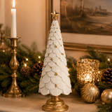 Luxe Ivory Tree Gold Berries 38cm