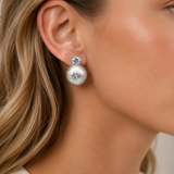 Constellia Brushed Silver Studs