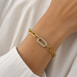 Foblink CZ Encrusted Gold Bracelet