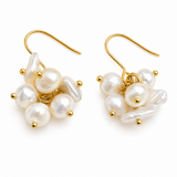 Kobie Keshi Pearl Cluster Drop Earrings