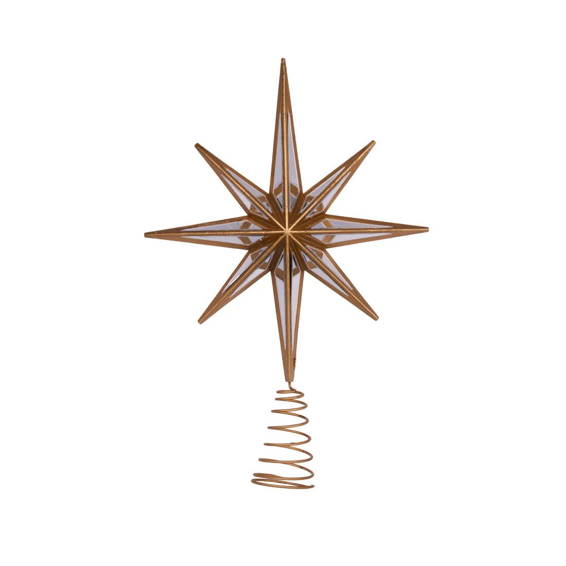 8 POINT MIRRORED TREE TOPPER STAR COPPER - Pure Apotheca