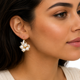 Kobie Keshi Pearl Cluster Drop Earrings