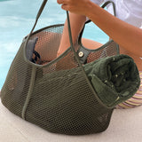 Calypso Mesh Tote Bag - Olive