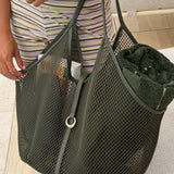 Calypso Mesh Tote Bag - Olive