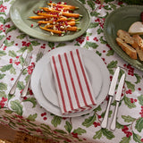 TILLY RED STRIPE NAPKIN SET/4