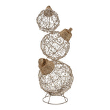 87cm Illuminated Gold Beaded Bauble Stack 600 LED - Pure Apotheca