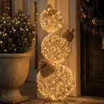 87cm Illuminated Gold Beaded Bauble Stack 600 LED - Pure Apotheca