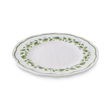 CECILE WHITE/GREEN MELAMINE LARGE PLATE