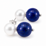 Peppa Pearl Blue Lapis Stone Studs