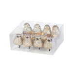 8PK CHAMPAGNE GLITTER CLIP BIRD - Pure Apotheca