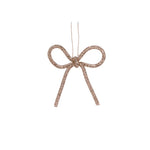 9 CM CHAMPAGNE BEADED BOW ORNAMENT - Pure Apotheca