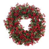 90cm Red Berry Wreath - Pure Apotheca