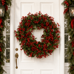 90cm Red Berry Wreath - Pure Apotheca