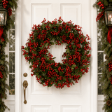 90cm Red Berry Wreath - Pure Apotheca