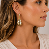 Immie Champagne Baroque Shell Pearl Earring